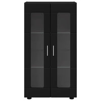 Credenza con porta Nero 55,5 x 29 x 100 cm Legno multistrato 880252