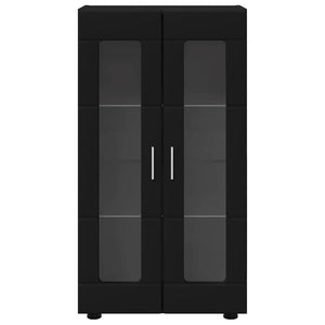 Credenza con porta Nero 55,5 x 29 x 100 cm Legno multistrato 880252