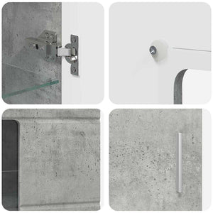 Credenza Grigio cemento 55,5 x 29 x 100 cm Legno multistrato 880254