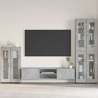 Credenza Grigio cemento 55,5 x 29 x 100 cm Legno multistrato 880254