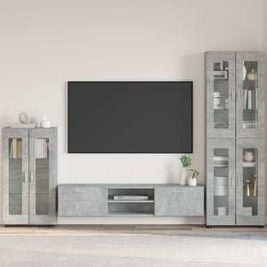 Credenza Grigio cemento 55,5 x 29 x 100 cm Legno multistrato 880254