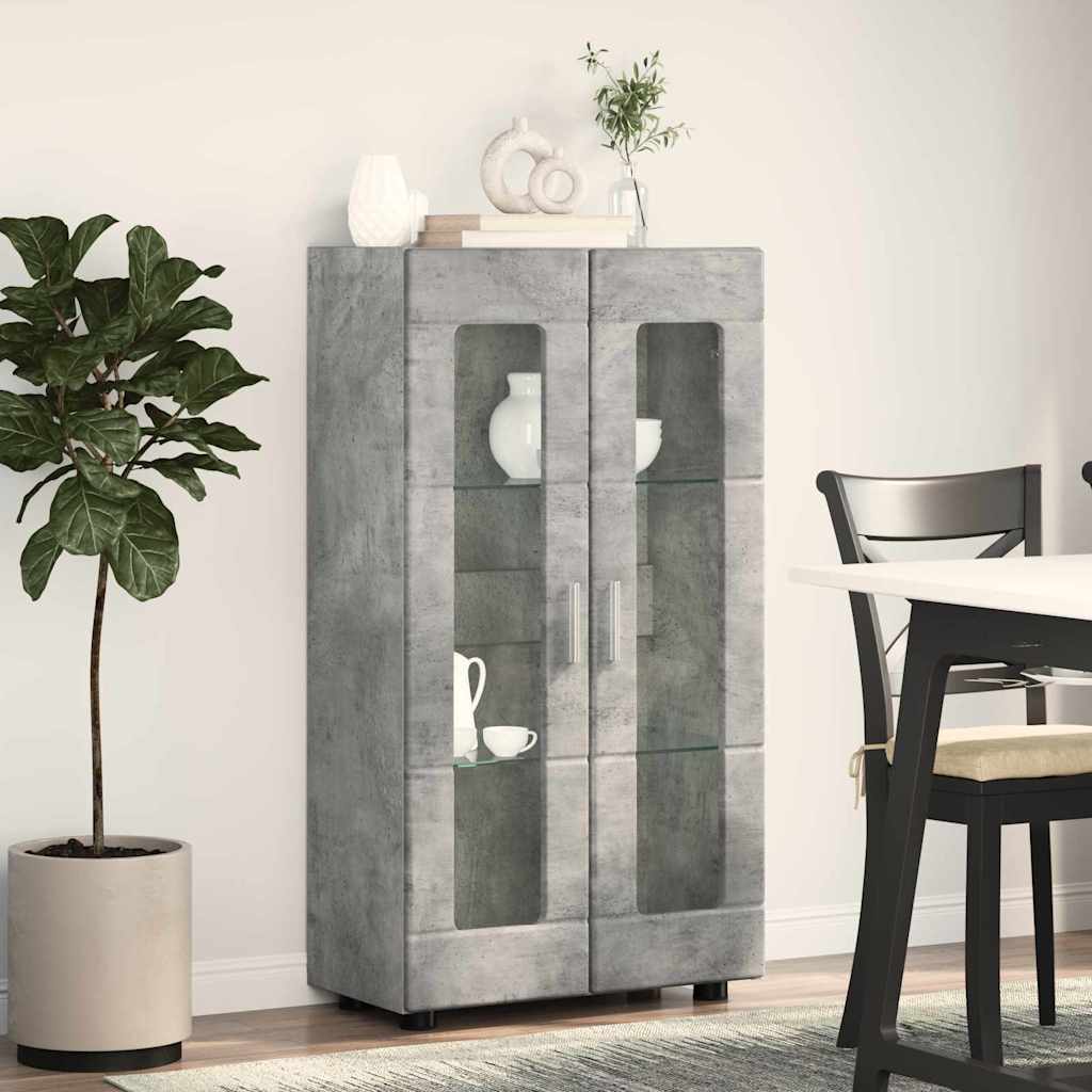 Credenza Grigio cemento 55,5 x 29 x 100 cm Legno multistrato 880254