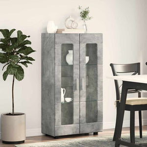 Credenza Grigio cemento 55,5 x 29 x 100 cm Legno multistrato 880254