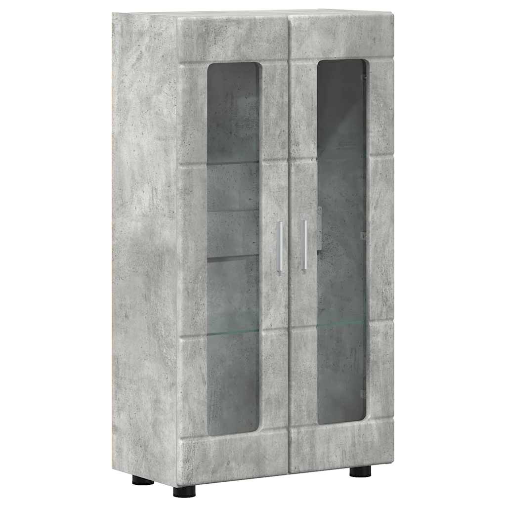 Credenza Grigio cemento 55,5 x 29 x 100 cm Legno multistrato 880254