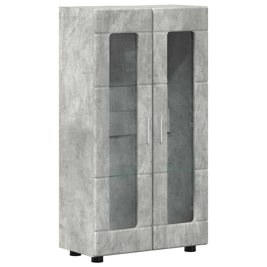 Credenza Grigio cemento 55,5 x 29 x 100 cm Legno multistrato 880254