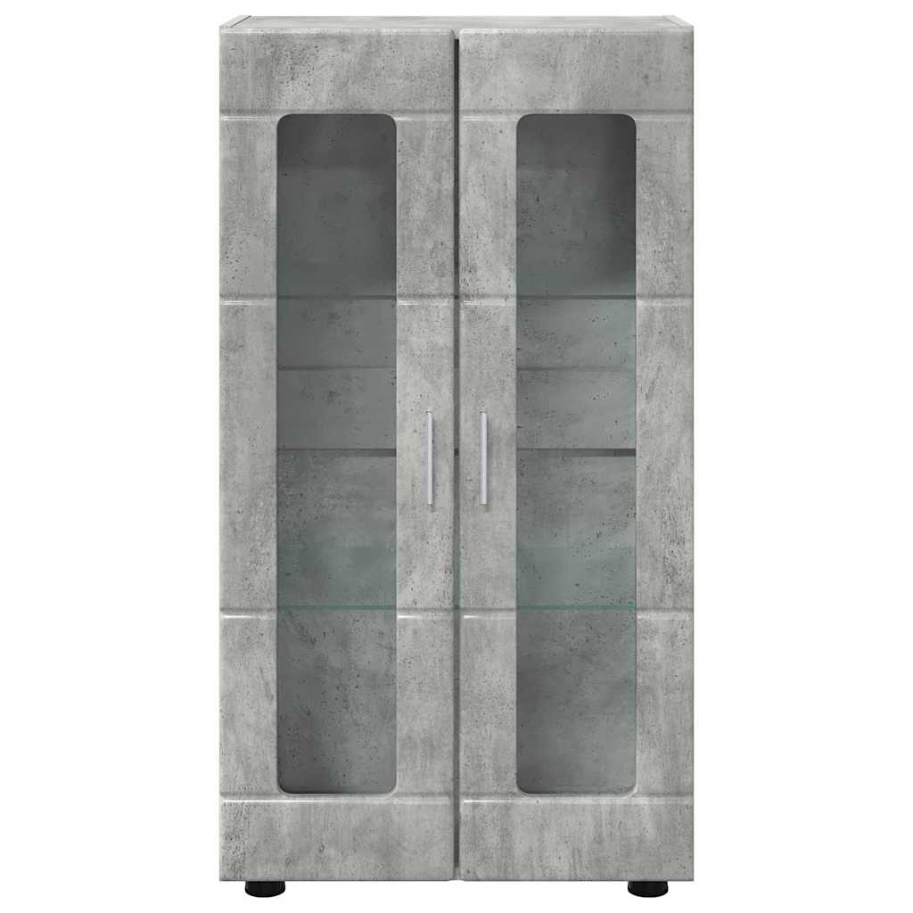 Credenza Grigio cemento 55,5 x 29 x 100 cm Legno multistrato 880254