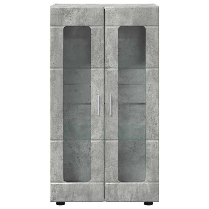 Credenza Grigio cemento 55,5 x 29 x 100 cm Legno multistrato 880254