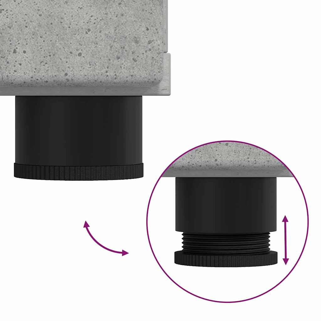 Credenza Grigio cemento 55,5 x 29 x 100 cm Legno multistrato 880254