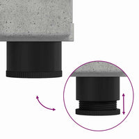 Credenza Grigio cemento 55,5 x 29 x 100 cm Legno multistrato 880254