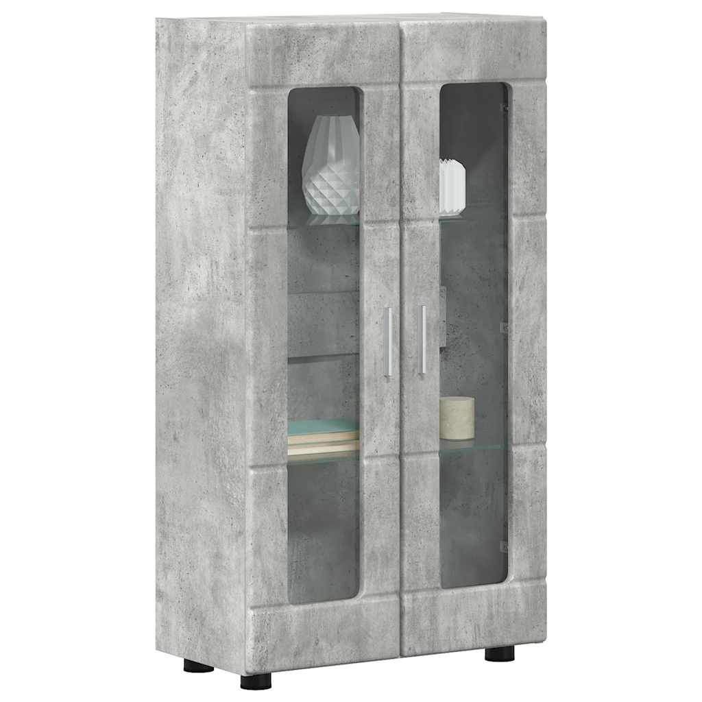 Credenza Grigio cemento 55,5 x 29 x 100 cm Legno multistrato 880254