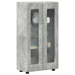 Credenza Grigio cemento 55,5 x 29 x 100 cm Legno multistrato 880254