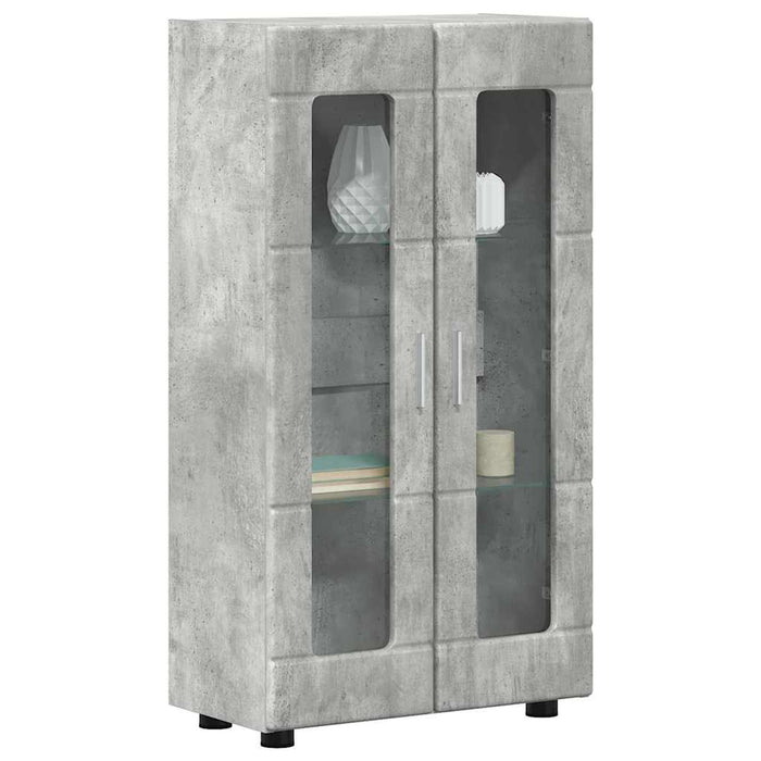 Credenza Grigio cemento 55,5 x 29 x 100 cm Legno multistrato 880254