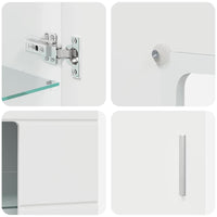 Credenza Bianco Lucido 55,5 x 29 x 100 cm Legno multistrato 880255