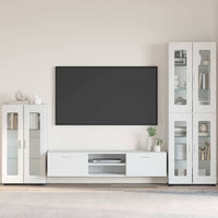 Credenza Bianco Lucido 55,5 x 29 x 100 cm Legno multistrato 880255