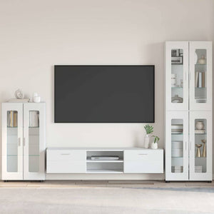 Credenza Bianco Lucido 55,5 x 29 x 100 cm Legno multistrato 880255