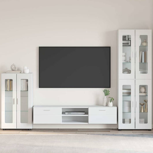Credenza Bianco Lucido 55,5 x 29 x 100 cm Legno multistrato 880255