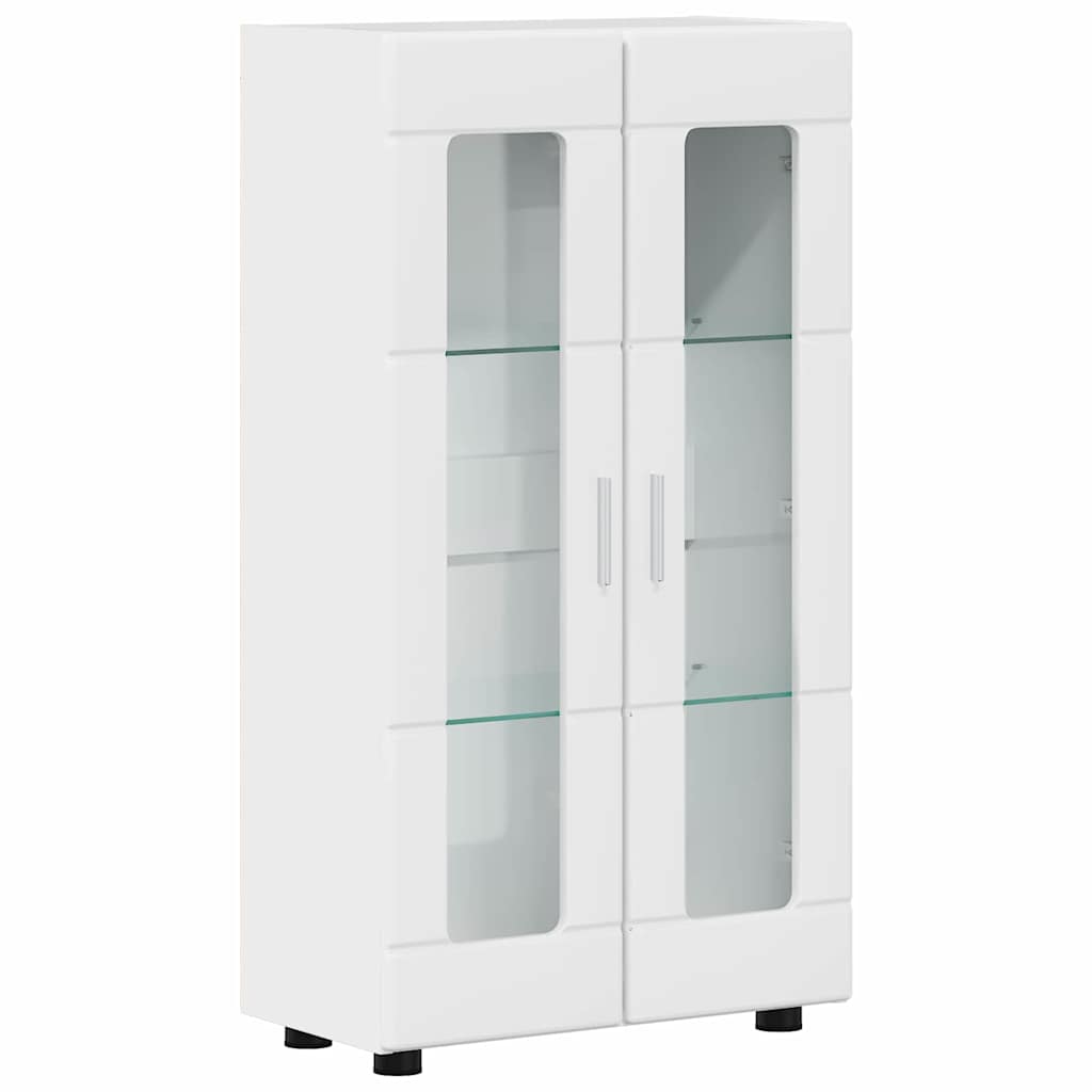 Credenza Bianco Lucido 55,5 x 29 x 100 cm Legno multistrato 880255