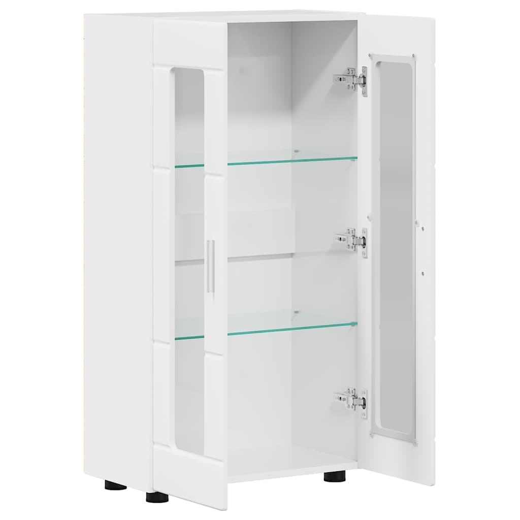 Credenza Bianco Lucido 55,5 x 29 x 100 cm Legno multistrato 880255