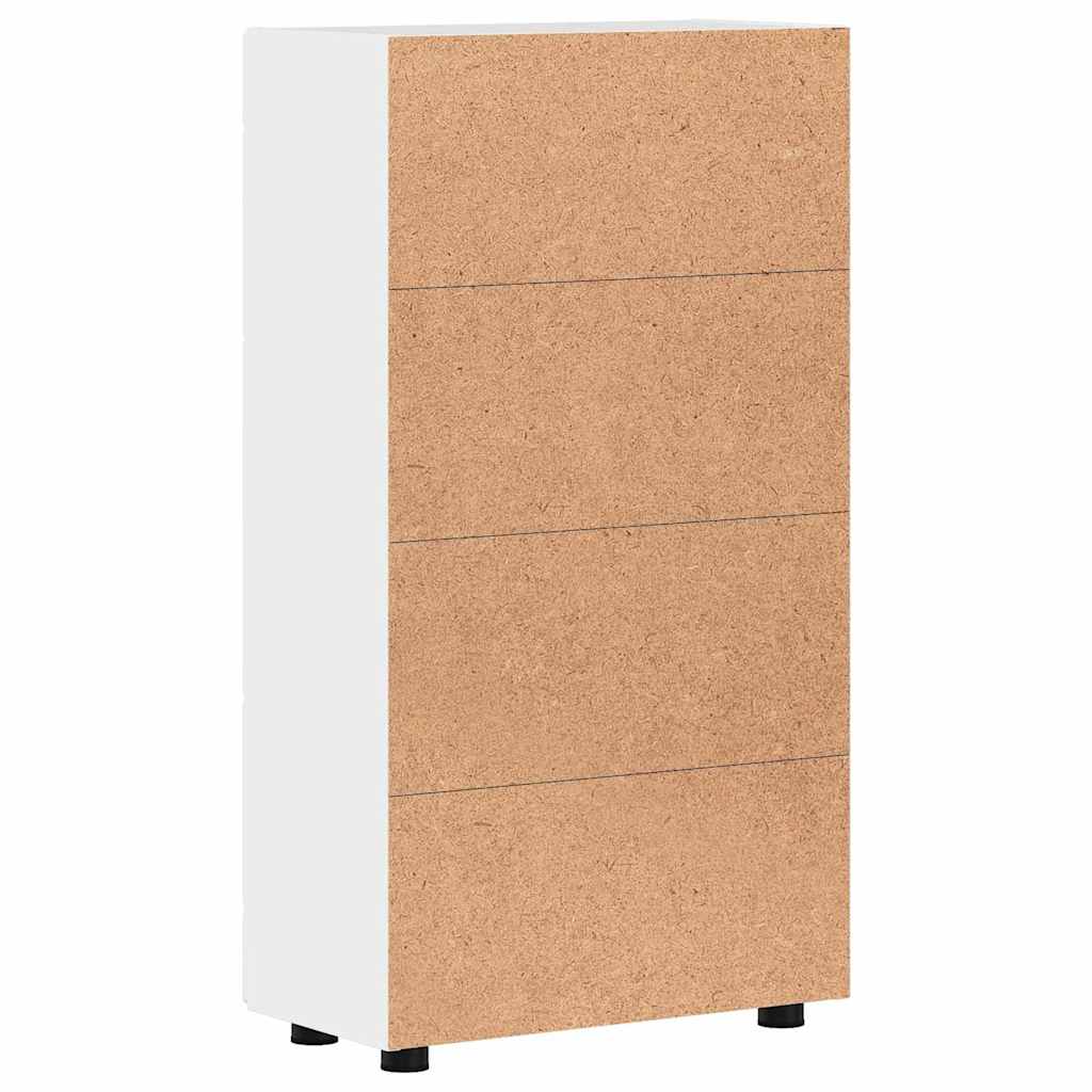 Credenza Bianco Lucido 55,5 x 29 x 100 cm Legno multistrato 880255