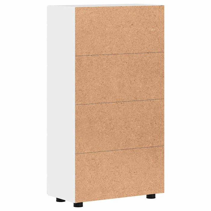 Credenza Bianco Lucido 55,5 x 29 x 100 cm Legno multistrato 880255