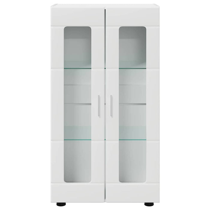 Credenza Bianco Lucido 55,5 x 29 x 100 cm Legno multistrato 880255