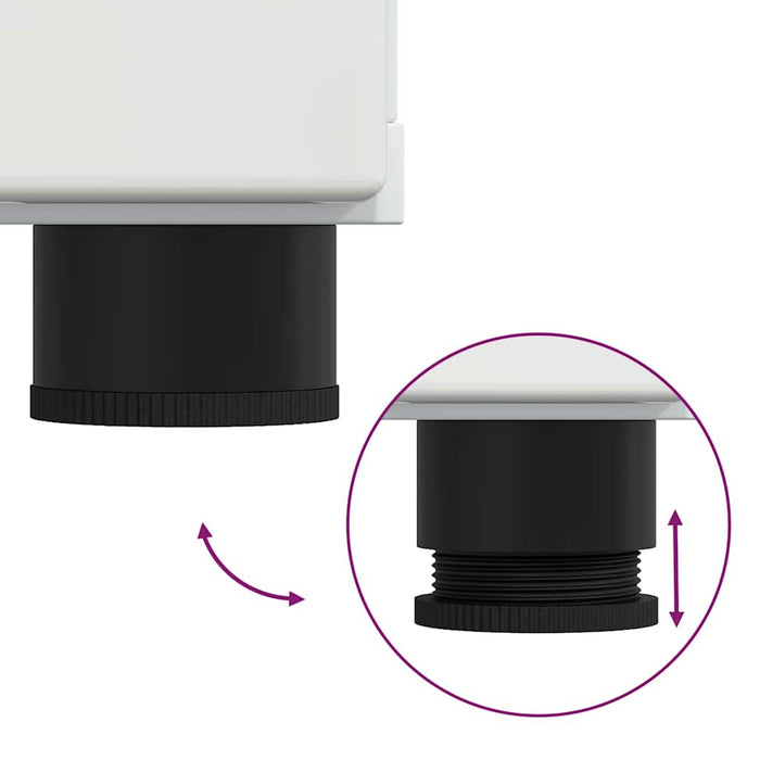 Credenza Bianco Lucido 55,5 x 29 x 100 cm Legno multistrato 880255