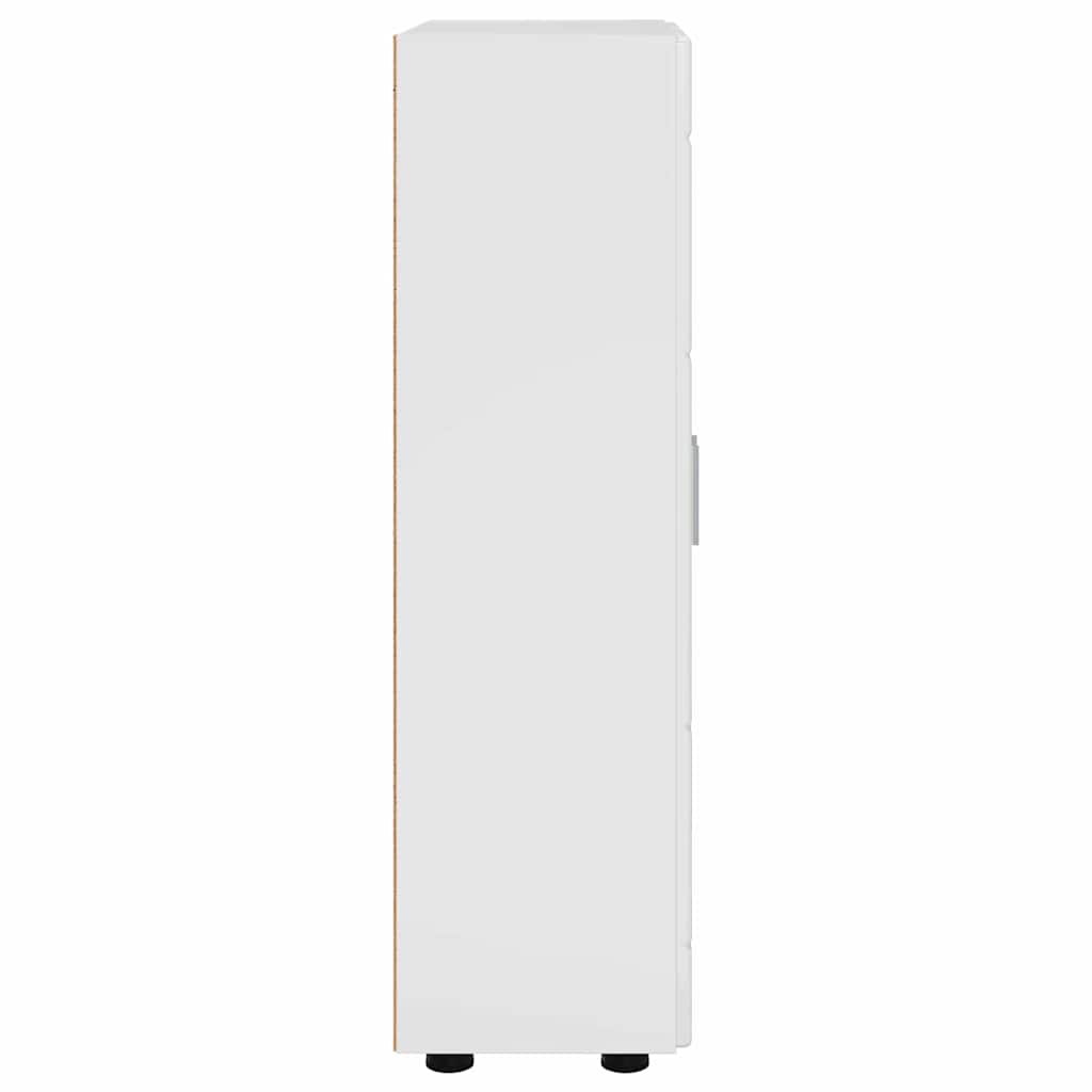 Credenza Bianco Lucido 55,5 x 29 x 100 cm Legno multistrato 880255