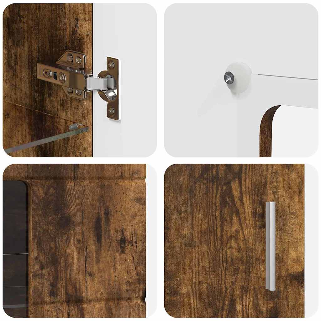 Credenza Rovere fumé 55,5 x 29 x 100 cm Legno multistrato 880256