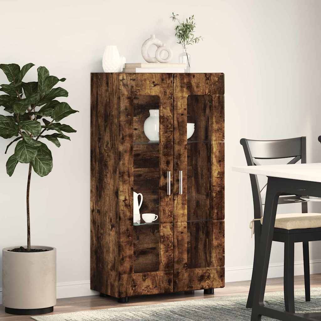 Credenza Rovere fumé 55,5 x 29 x 100 cm Legno multistrato 880256