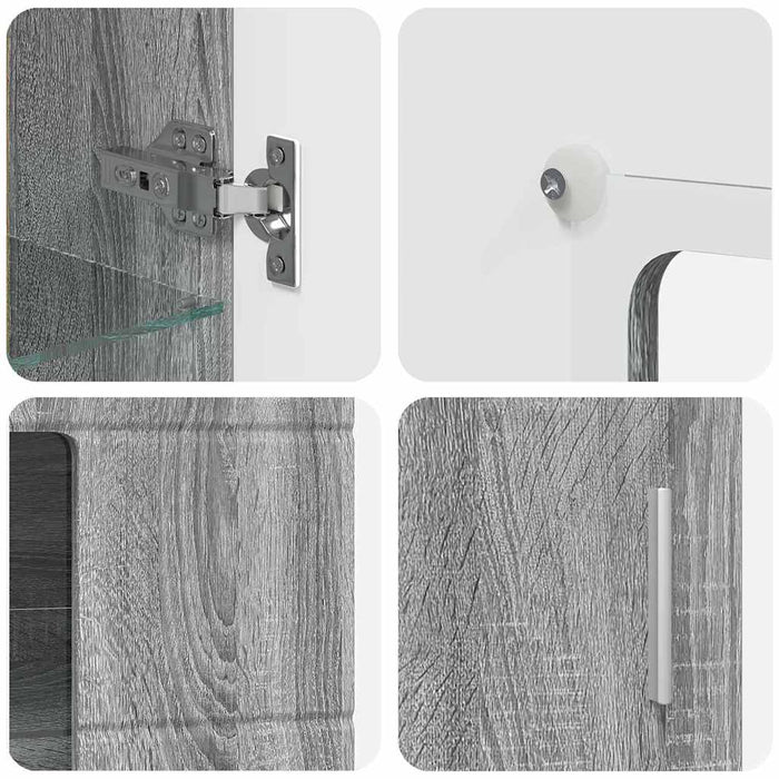 Credenza Grigio Sonoma 55,5 x 29 x 100 cm Legno multistrato 880257