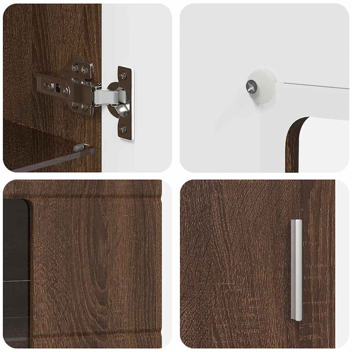 Credenza Rovere Marrone 55,5 x 29 x 100 cm Legno multistrato 880258