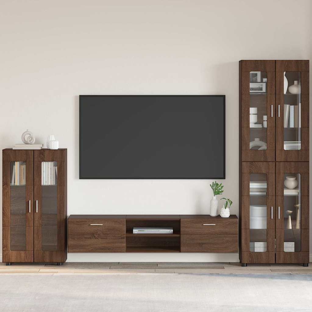 Credenza Rovere Marrone 55,5 x 29 x 100 cm Legno multistrato 880258