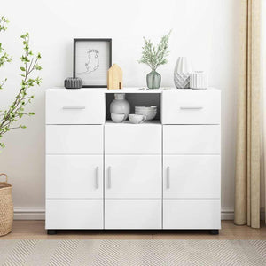 Credenza con porta Bianco 88.5 x 30.5 x 73 cm Legno multistrato 880281