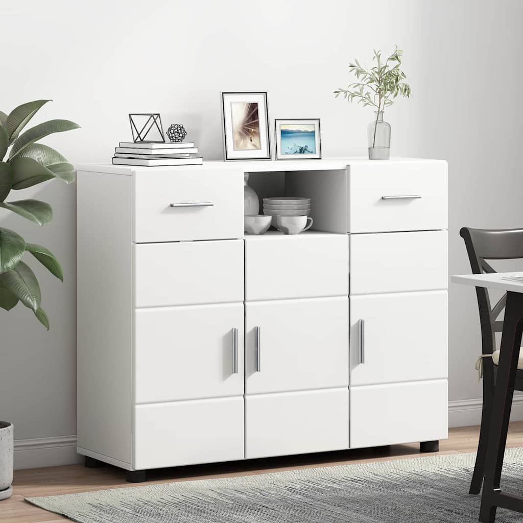 Credenza con porta Bianco 88.5 x 30.5 x 73 cm Legno multistrato 880281