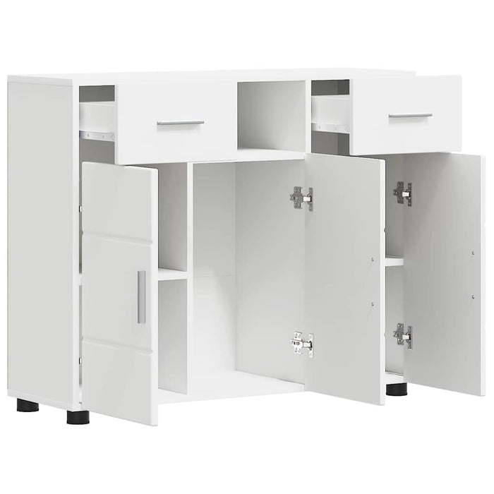Credenza con porta Bianco 88.5 x 30.5 x 73 cm Legno multistrato 880281