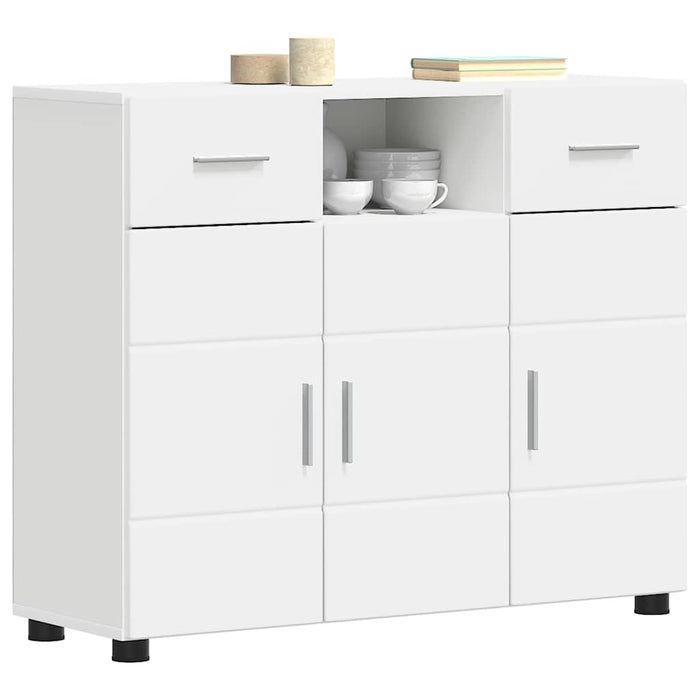 Credenza con porta Bianco 88.5 x 30.5 x 73 cm Legno multistrato 880281