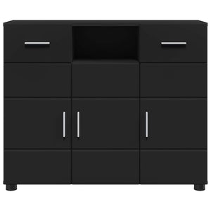 Credenza-Buffet-Armadio da cucina Nero 88,5 x 30,5 x 73 cm Legno multistrato
