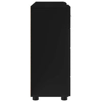 Credenza-Buffet-Armadio da cucina Nero 88,5 x 30,5 x 73 cm Legno multistrato