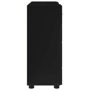 Credenza-Buffet-Armadio da cucina Nero 88,5 x 30,5 x 73 cm Legno multistrato