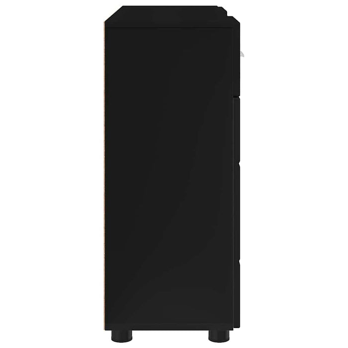 Credenza-Buffet-Armadio da cucina Nero 88,5 x 30,5 x 73 cm Legno multistrato