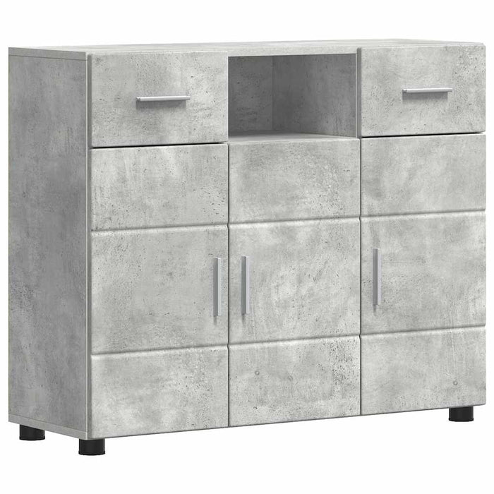 Credenza-Buffet-Armadio da cucina Grigio cemento 88,5 x 30,5 x 73 cm Legno multistrato