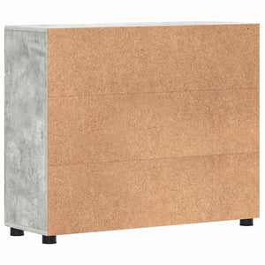 Credenza-Buffet-Armadio da cucina Grigio cemento 88,5 x 30,5 x 73 cm Legno multistrato