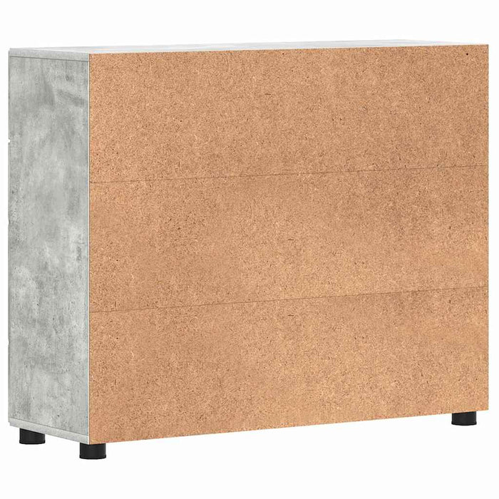 Credenza-Buffet-Armadio da cucina Grigio cemento 88,5 x 30,5 x 73 cm Legno multistrato