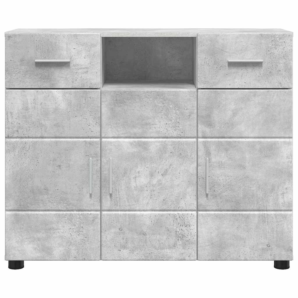 Credenza-Buffet-Armadio da cucina Grigio cemento 88,5 x 30,5 x 73 cm Legno multistrato