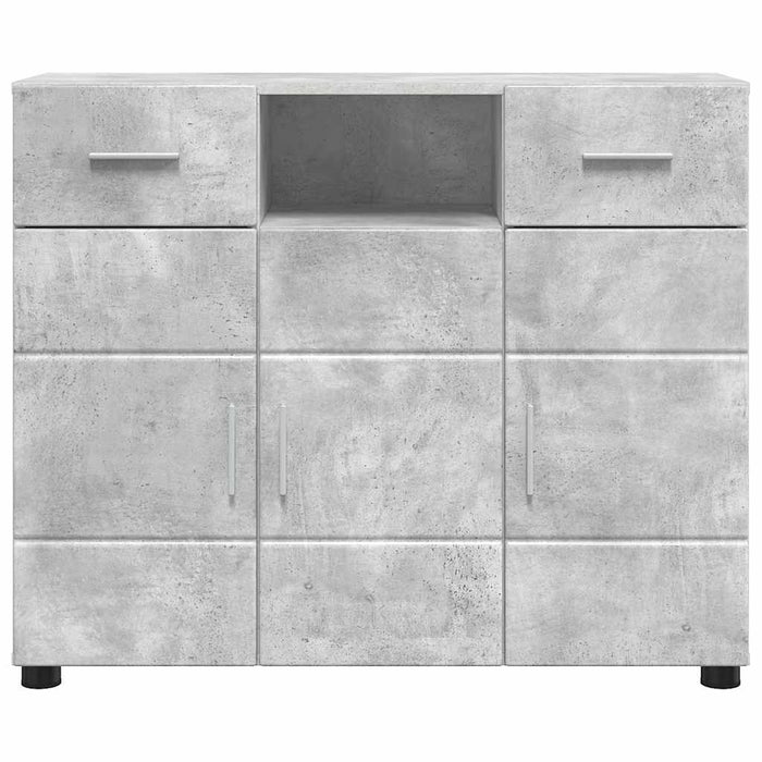 Credenza-Buffet-Armadio da cucina Grigio cemento 88,5 x 30,5 x 73 cm Legno multistrato