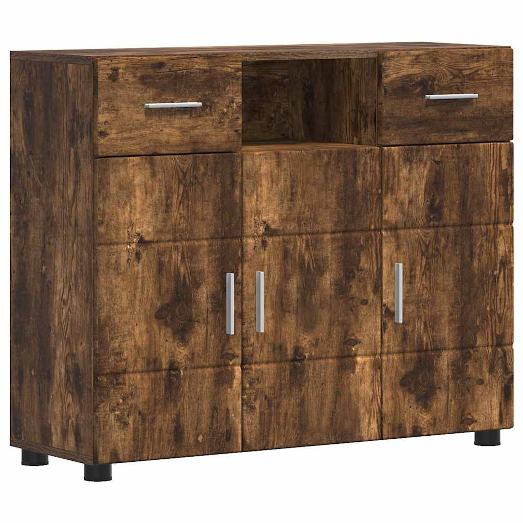 Credenza-Buffet-Armadio da cucina Rovere fumo 88,5 x 30,5 x 73 cm Legno multistrato