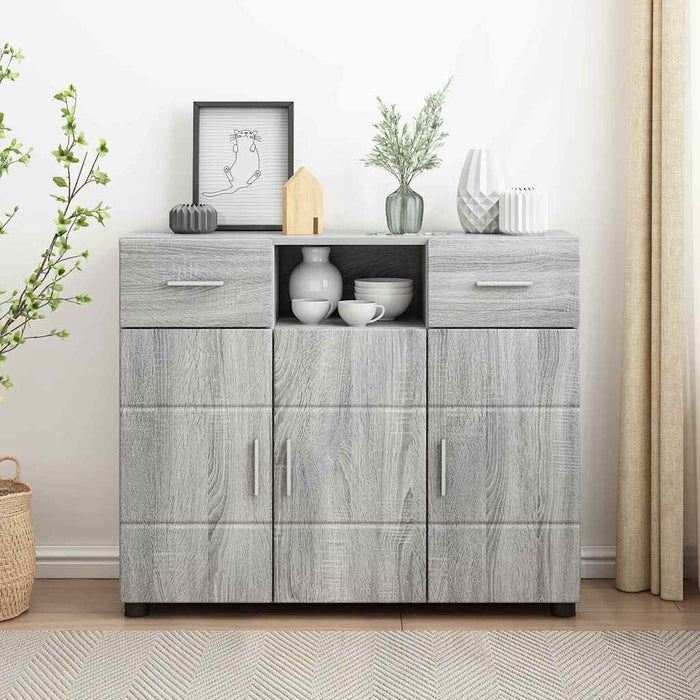 Credenza-Buffet-Armadio da cucina Grigio sonoma 88,5 x 30,5 x 73 cm Legno multistrato