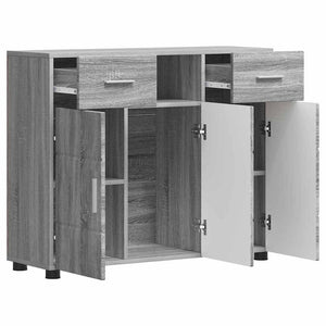 Credenza-Buffet-Armadio da cucina Grigio sonoma 88,5 x 30,5 x 73 cm Legno multistrato