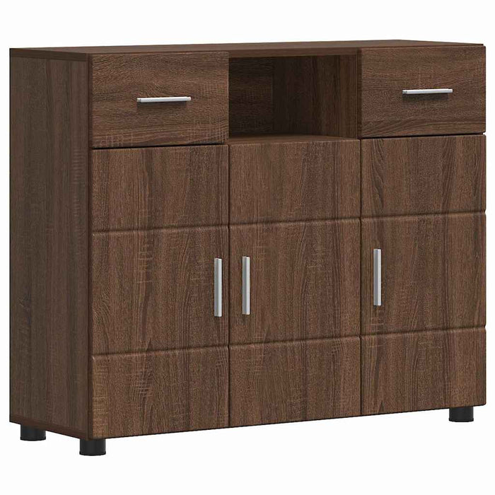 Credenza-Buffet-Armadio da cucina Rovere marrone 88,5 x 30,5 x 73 cm Legno multistrato