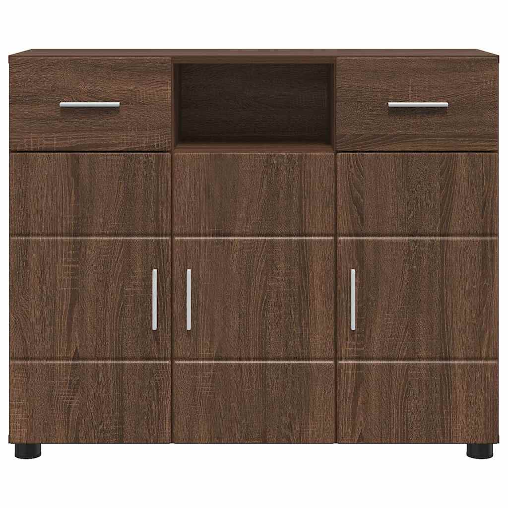 Credenza-Buffet-Armadio da cucina Rovere marrone 88,5 x 30,5 x 73 cm Legno multistrato